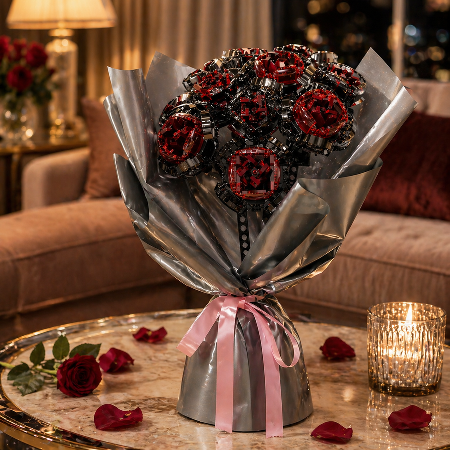 PetaloInfinito — Bouquet di rose in mattoncini